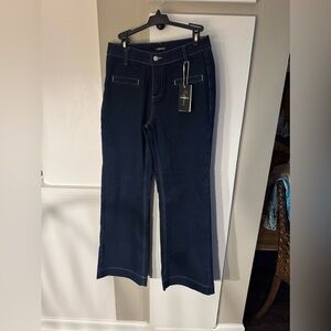Flamingals Dark Wash Wide Leg Jeans NWT Size Small